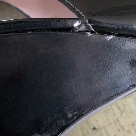 TALBOTS Black Patent Leather Slingback Wedges - Picture 14 of 15